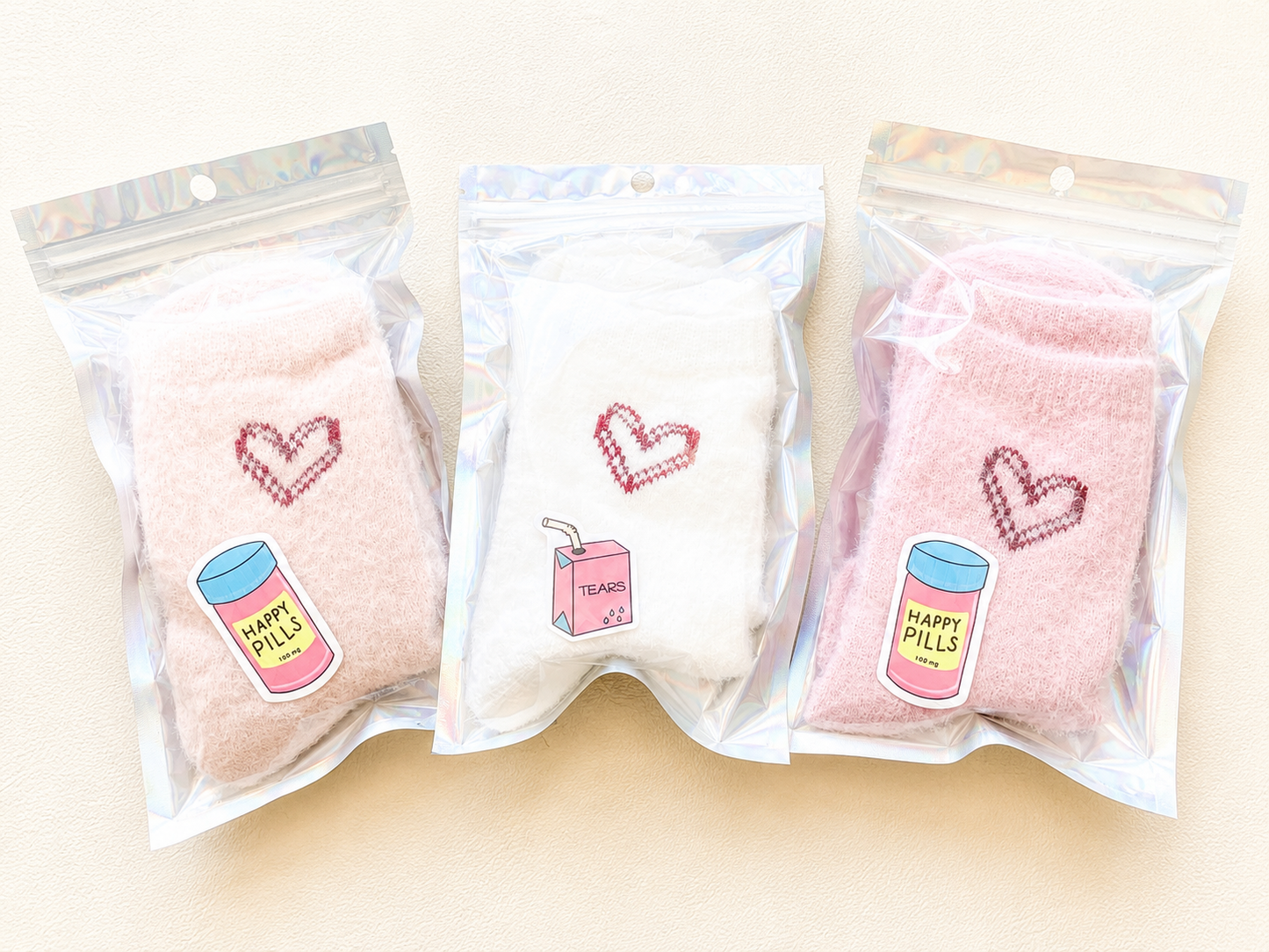 Paire de Chaussettes chaudes Cœur Femme
