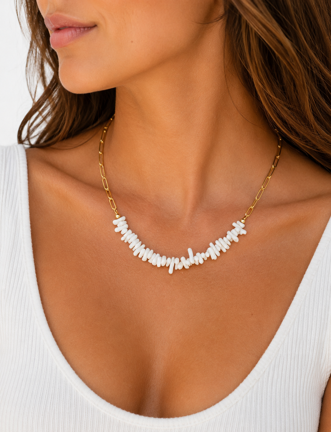 Collier Calypso blanc